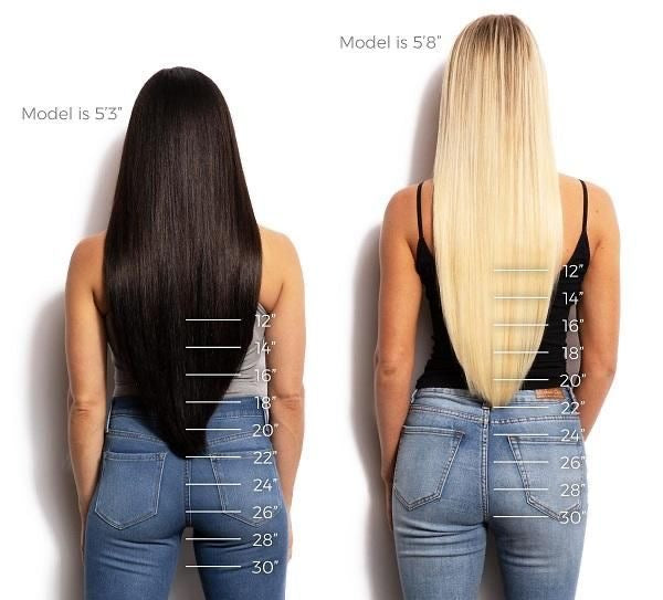 Tape In Straight Hair - 1B Natural Black